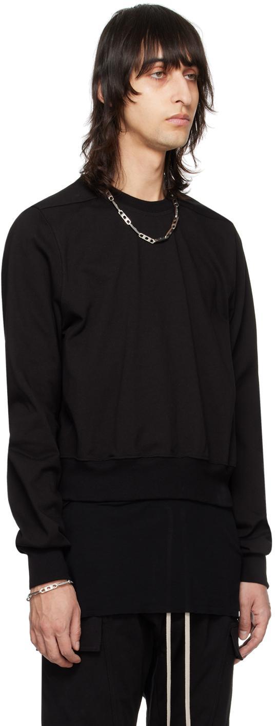 RICK OWENS Black Cropped Sweatshirt In 09 Black Product Image