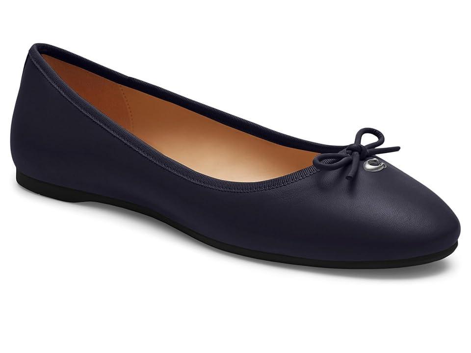 COACH Abigail Leather Ballet Flat (Midnight Navy) Women's Flat Shoes Product Image