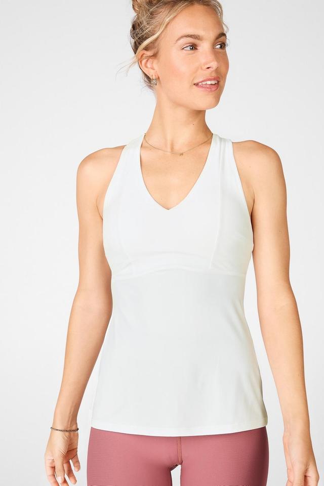 Fabletics On-the-Go Built-In Tank Womens white Size XXS Product Image