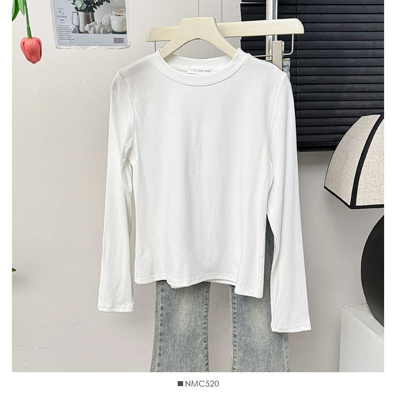 Plain Crew-Neck Tee Product Image