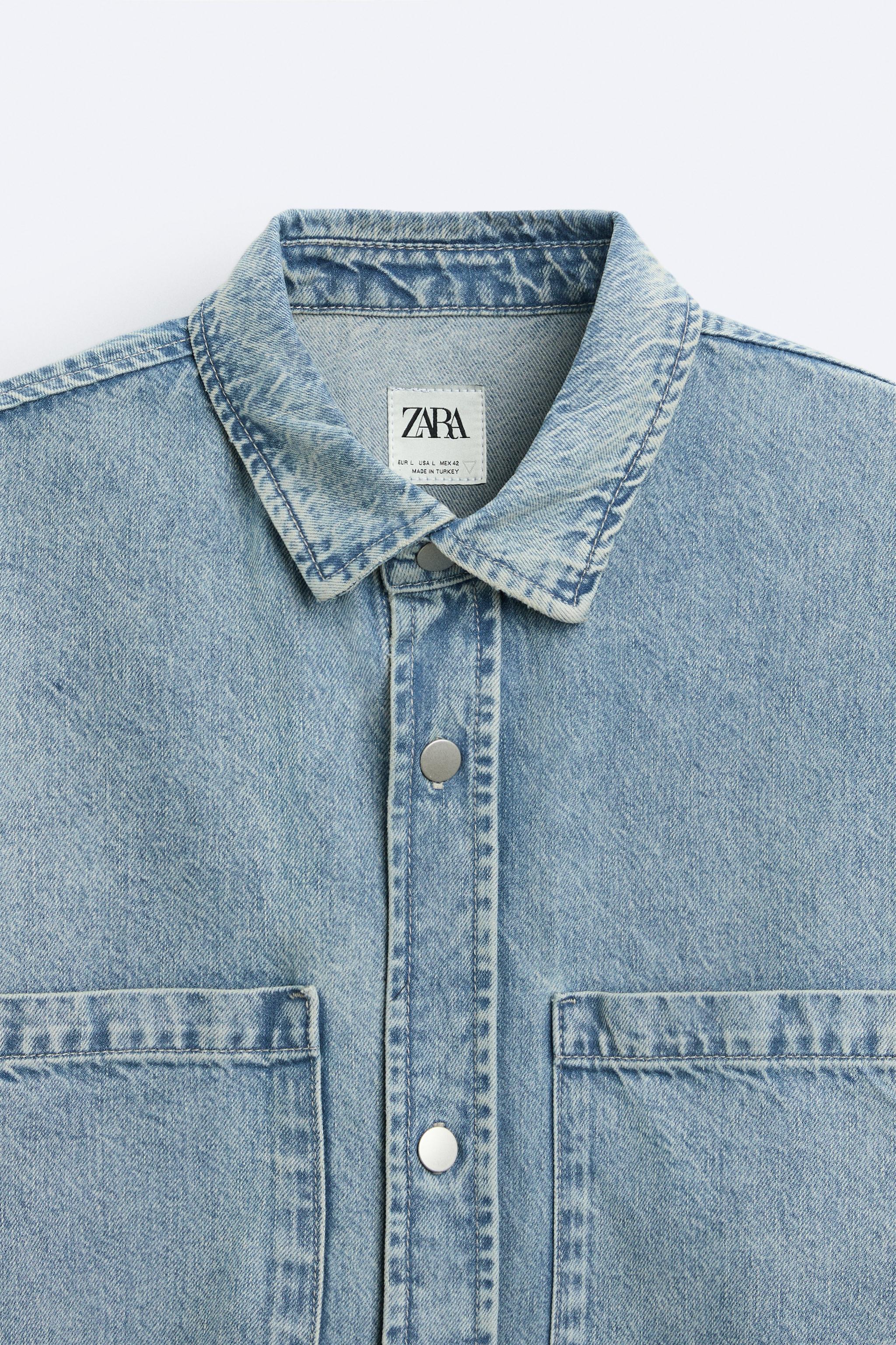 BOXY FIT DENIM SHIRT Product Image