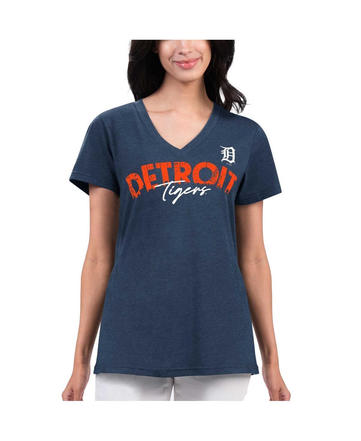 Womens G-iii 4Her by Carl Banks Navy Distressed Detroit Tigers Key Move V-Neck T-shirt product image