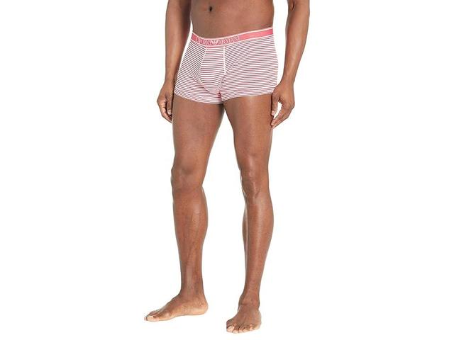 Emporio Armani Yarn-Dyed Stripes Trunks (Small Stripe/Fire) Men's Underwear Product Image