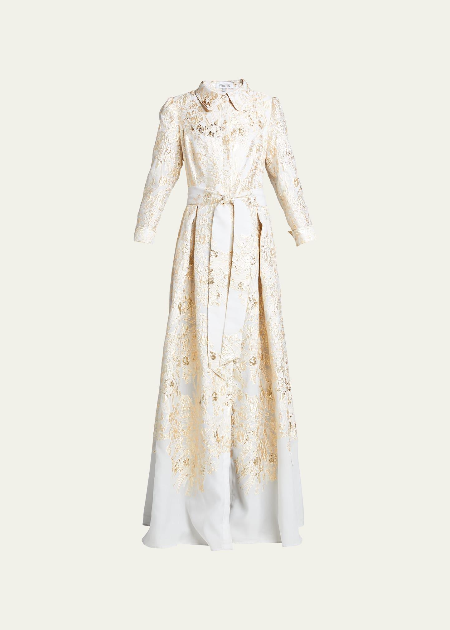 Womens Brocade Shirt Gown Product Image