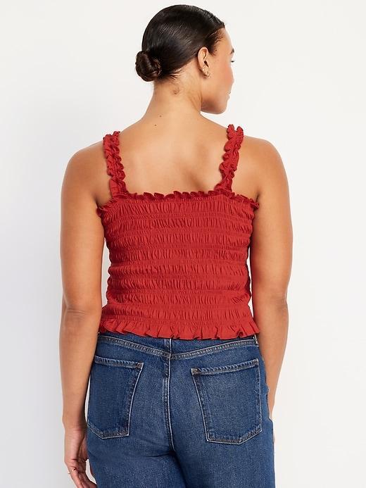 Fitted Smocked Tank Top Product Image