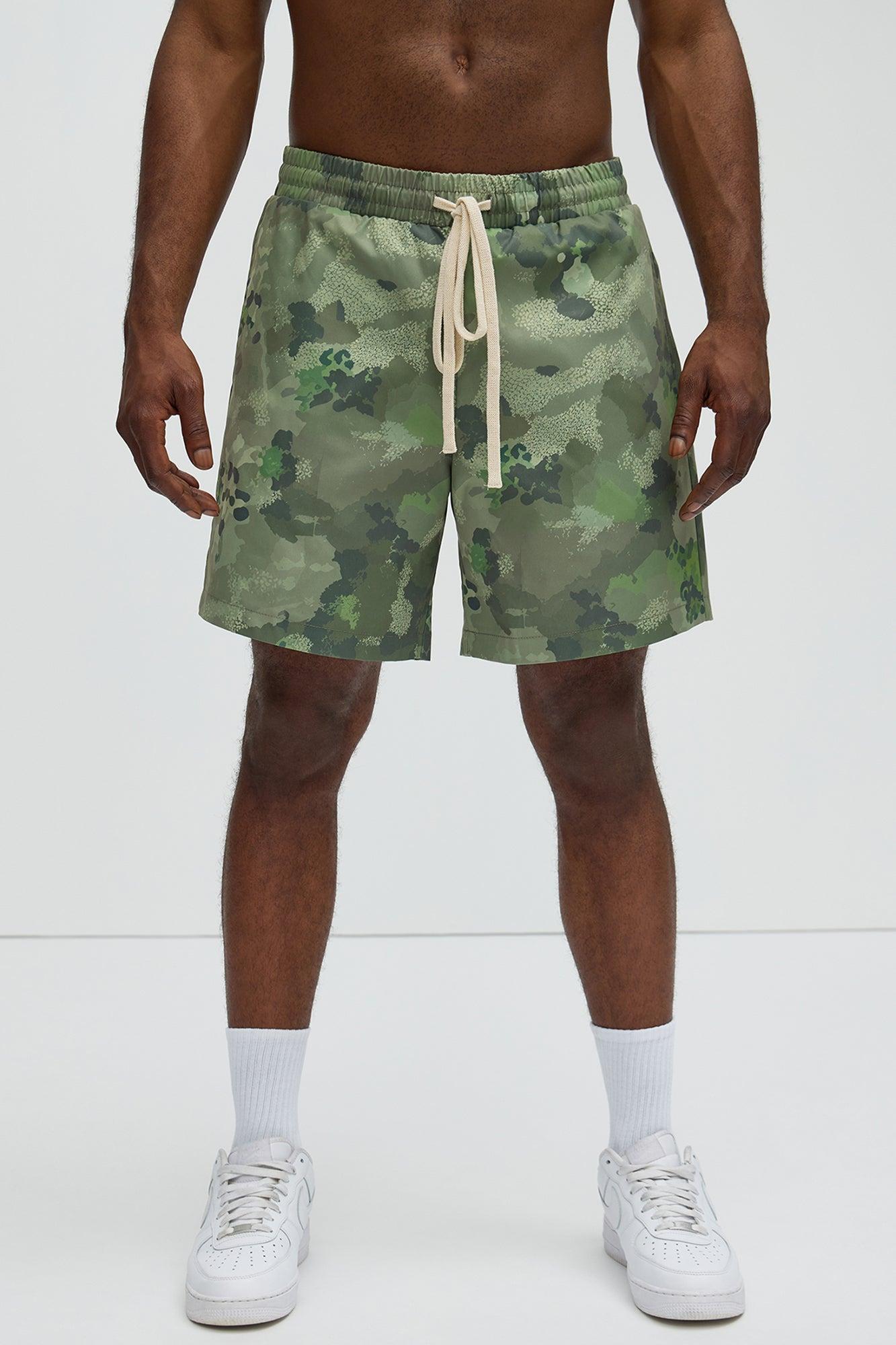 Donwood Camouflage Warm Up Shorts - Camouflage Product Image