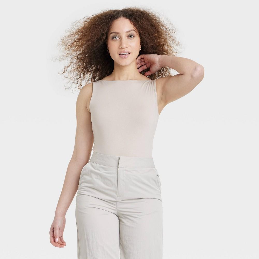 Womens Slim Fit Bodysuit - A New Day Tan Product Image