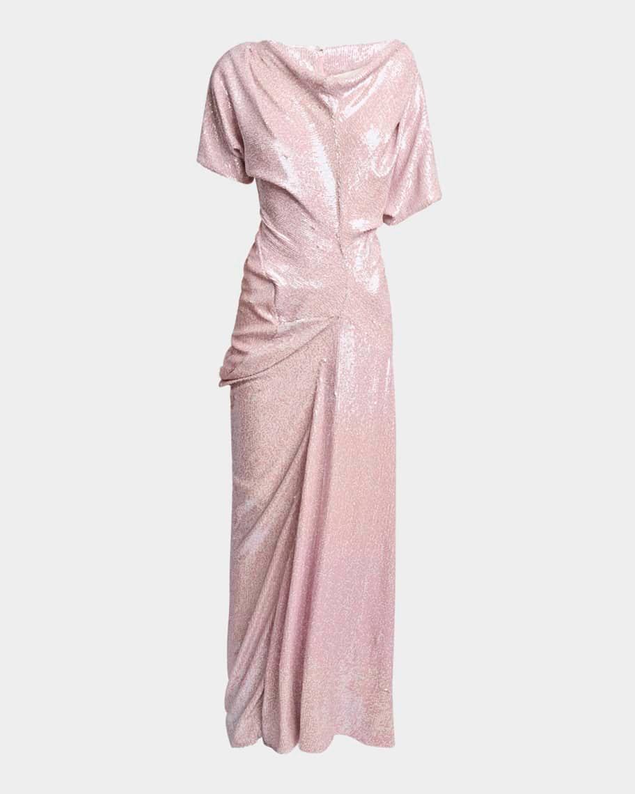 Dare Sequin Draped Maxi Dress Product Image