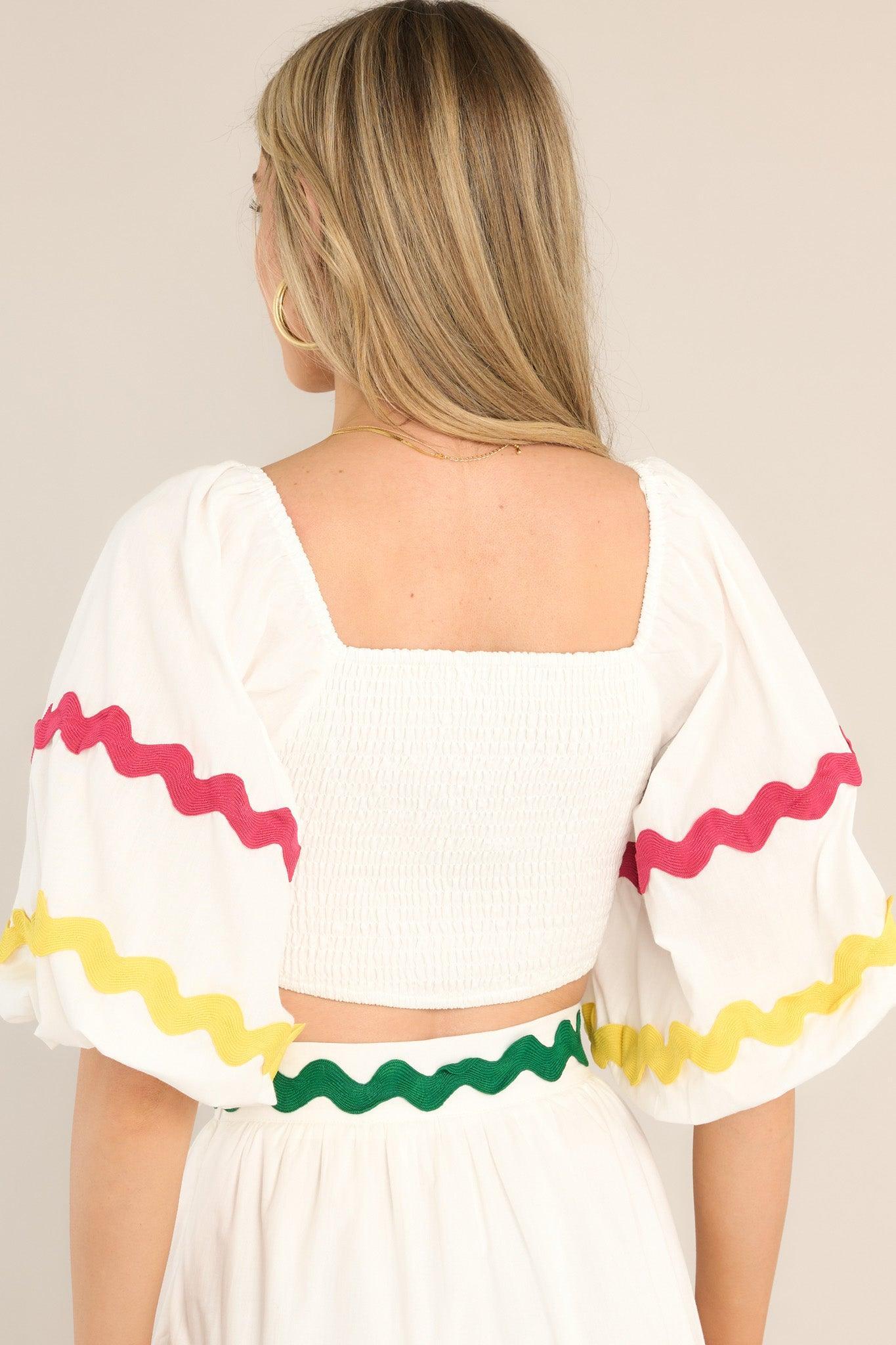 Palms Away Look Again White Top Product Image