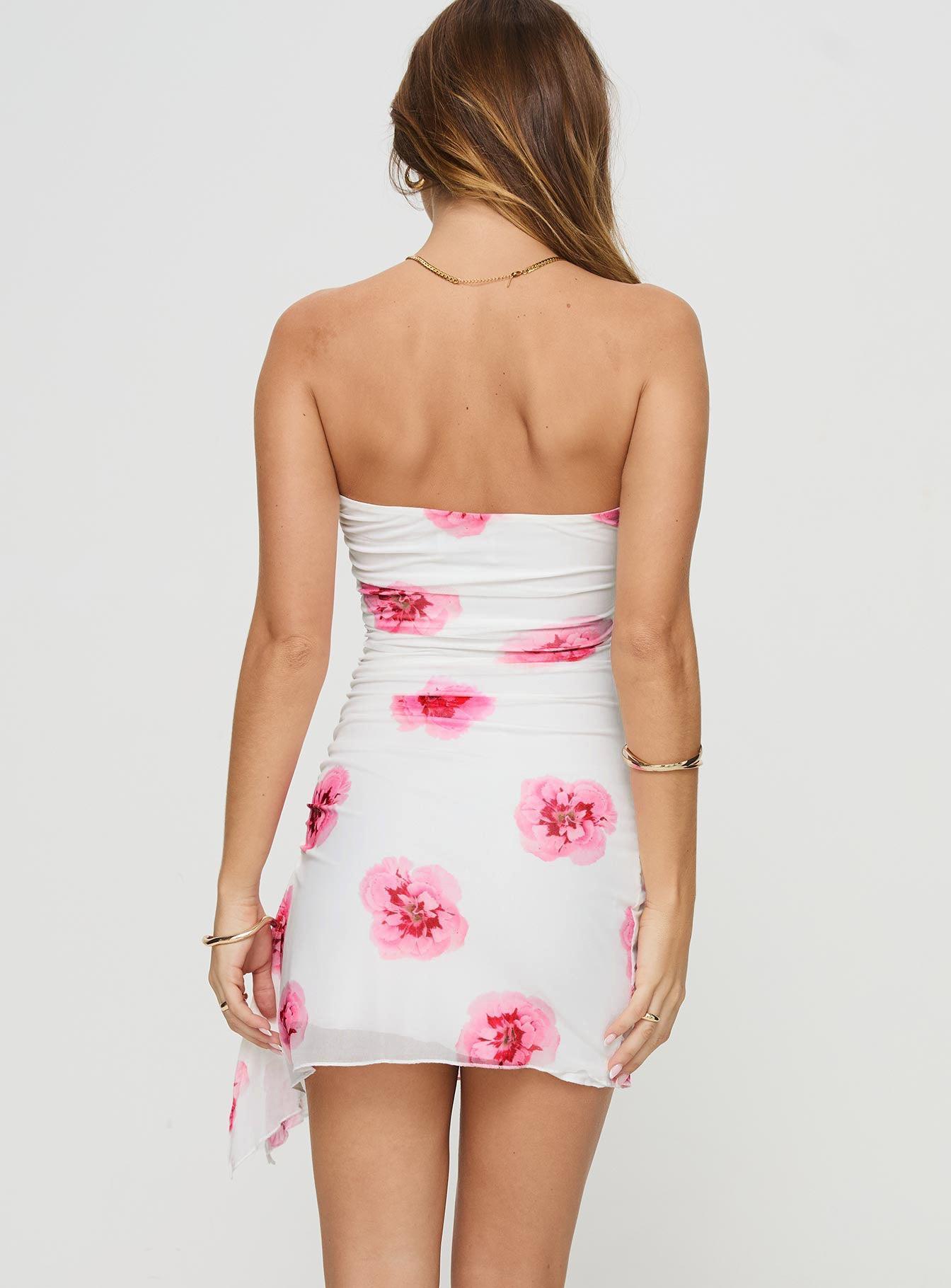 Donelli Mini Dress White / Pink Floral Product Image