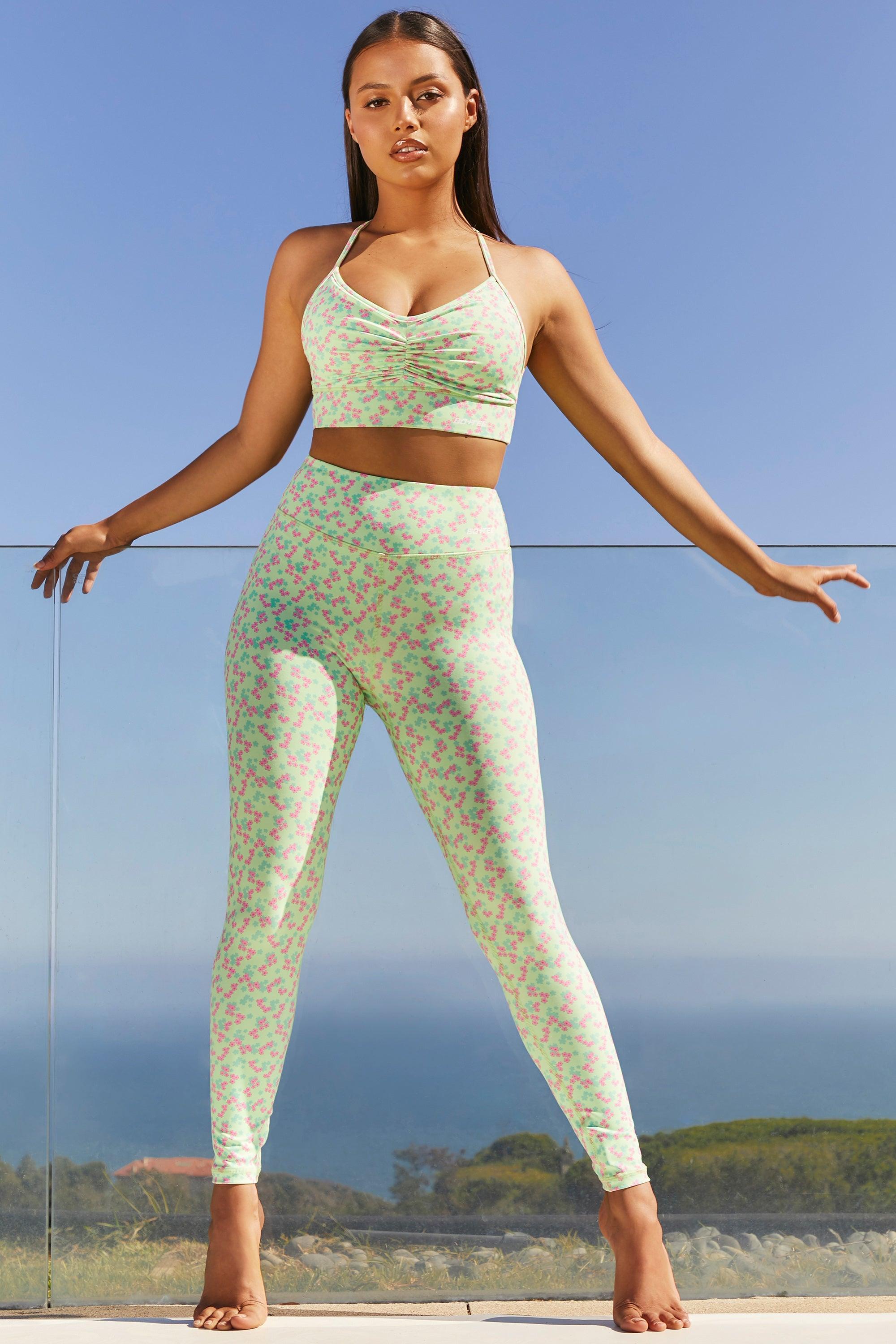 Transform Petite Slinky Full Length Leggings in Green Female Product Image