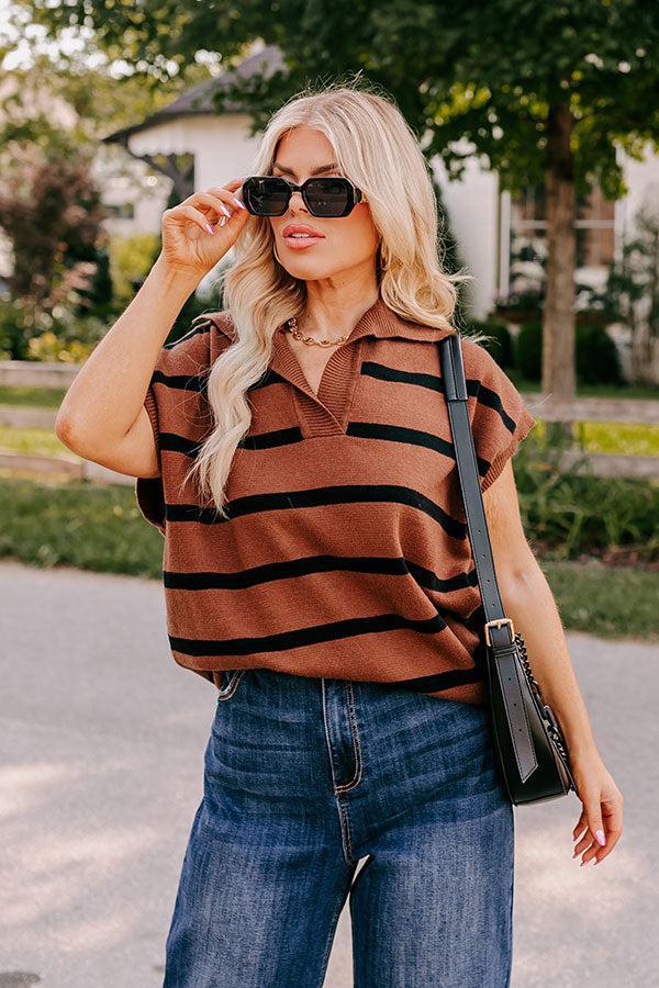 Pumpkin Spice Dreamer Stripe Top Curves Product Image