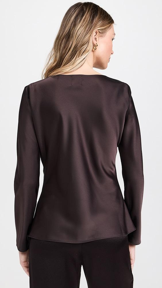 Leset Barb Boat Neck Long Sleeve Blouse | Shopbop Product Image