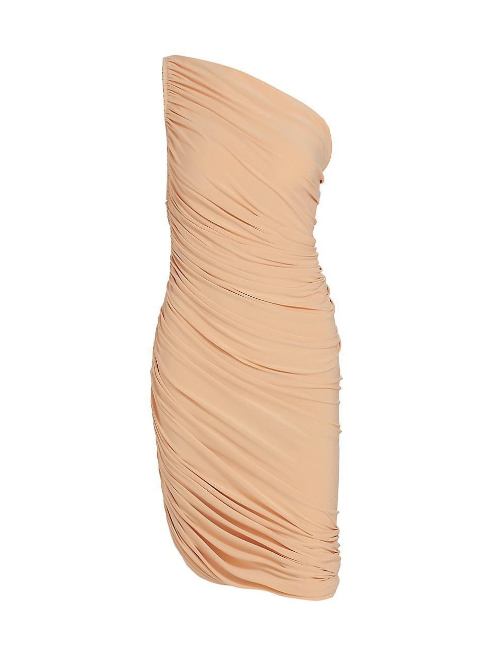 Womens Diana Ruched One-Shoulder Midi-Dress Product Image