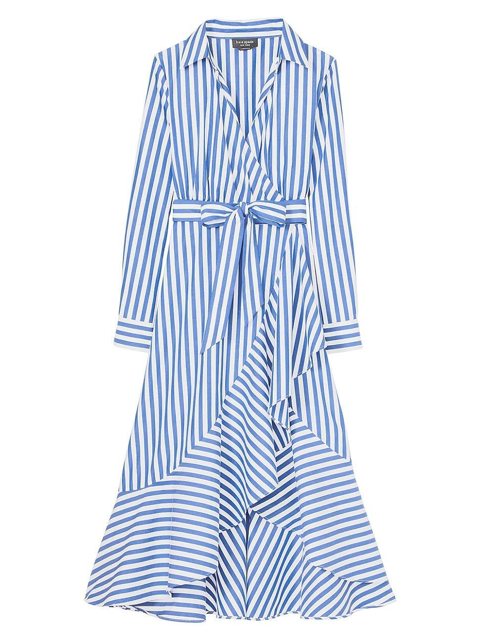 Womens Julia Stripe Wrap Dress Product Image