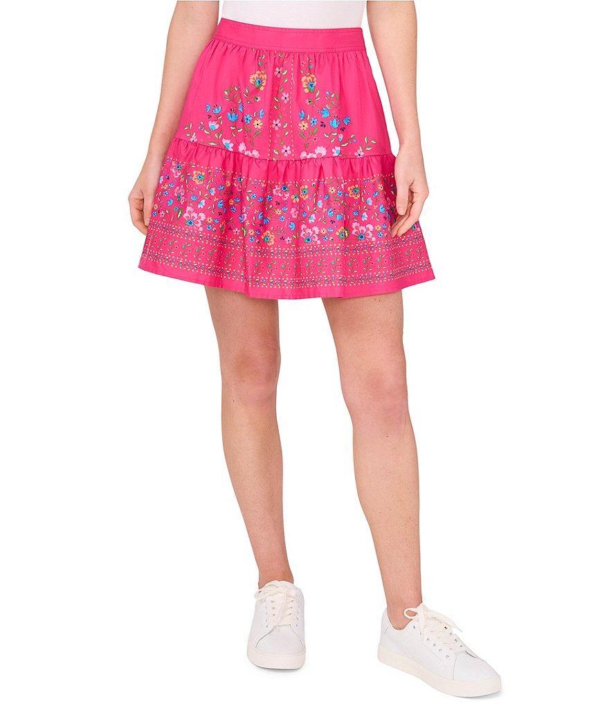 CeCe A-Line Floral Mini Skirt product image