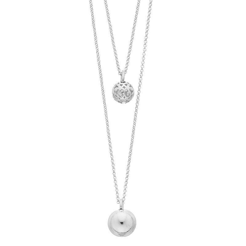 Sterling Silver Drop Chain Necklace, Womens Product Image