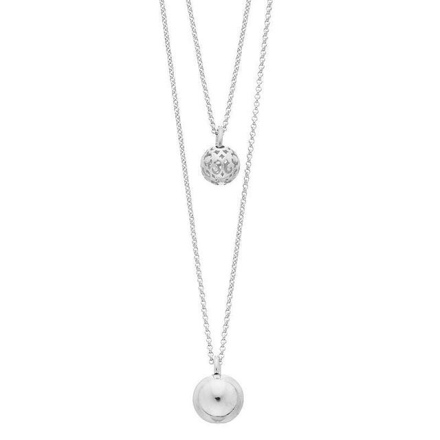 Sterling Silver Drop Chain Necklace, Womens Product Image