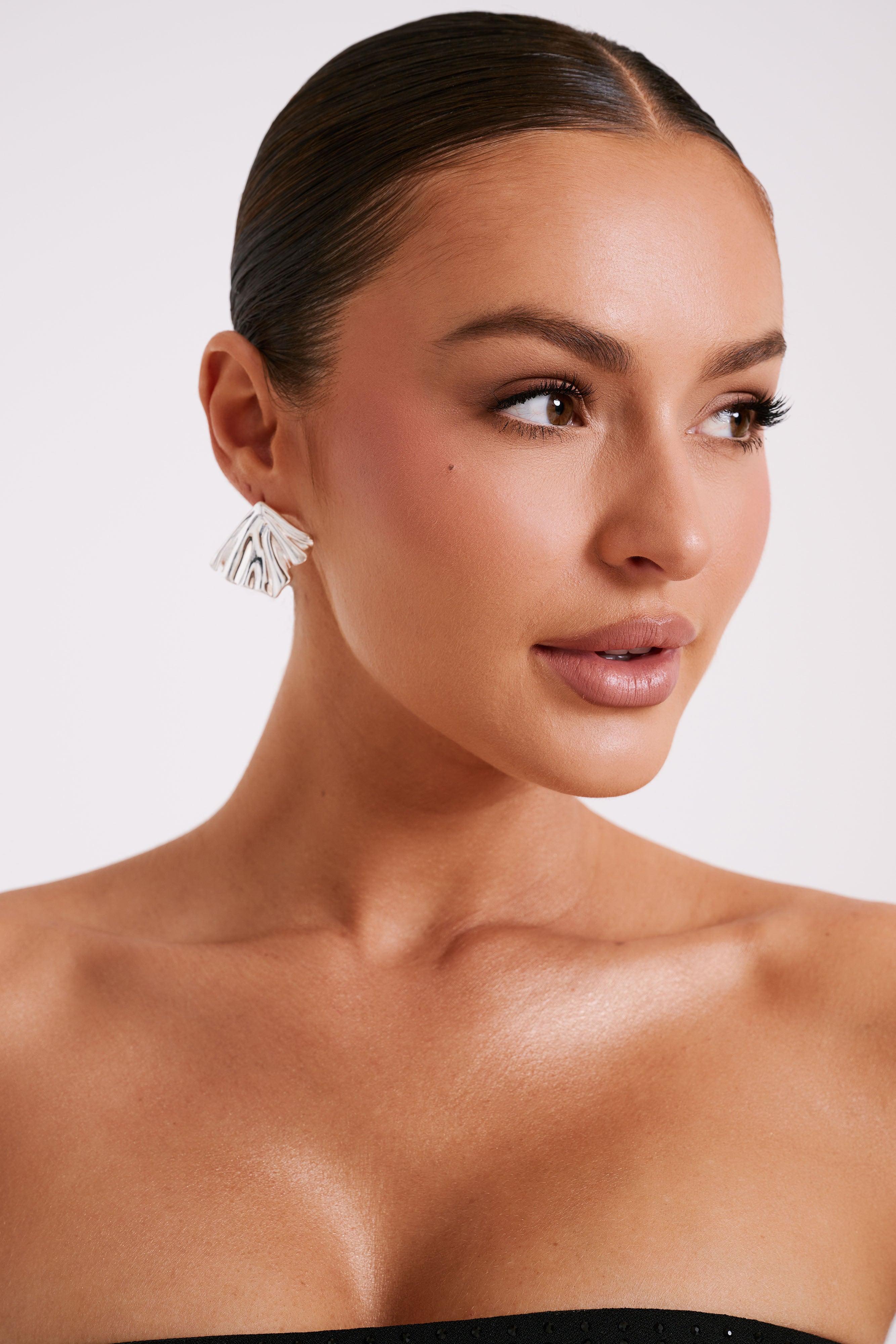 Willa Draped Earrings - Silver Product Image