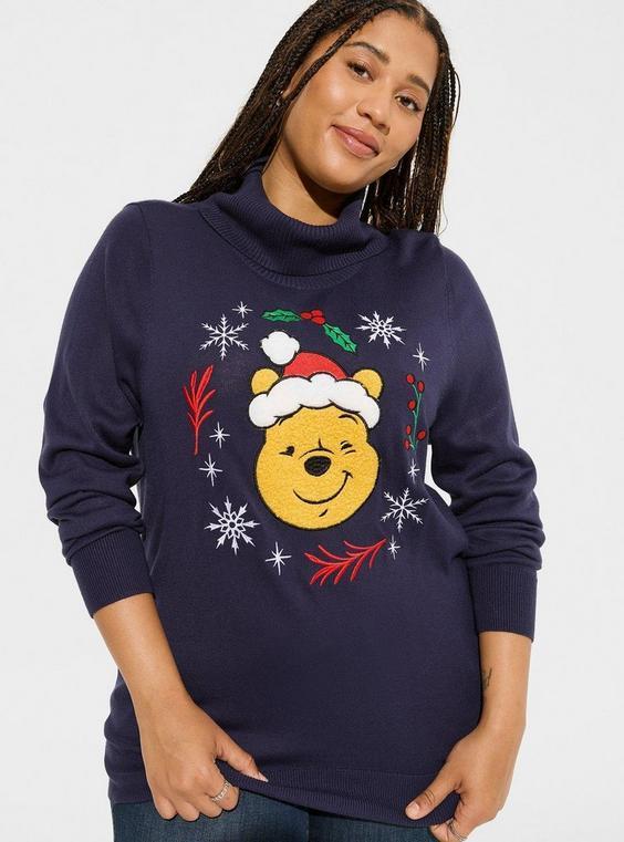 Disney Pooh Holiday Turtleneck Pullover Sweater Product Image