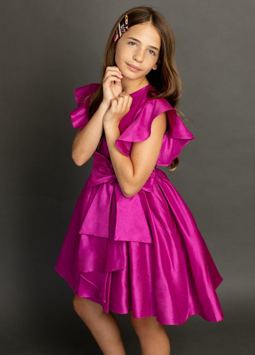 Camryn Dress in Berry Product Image