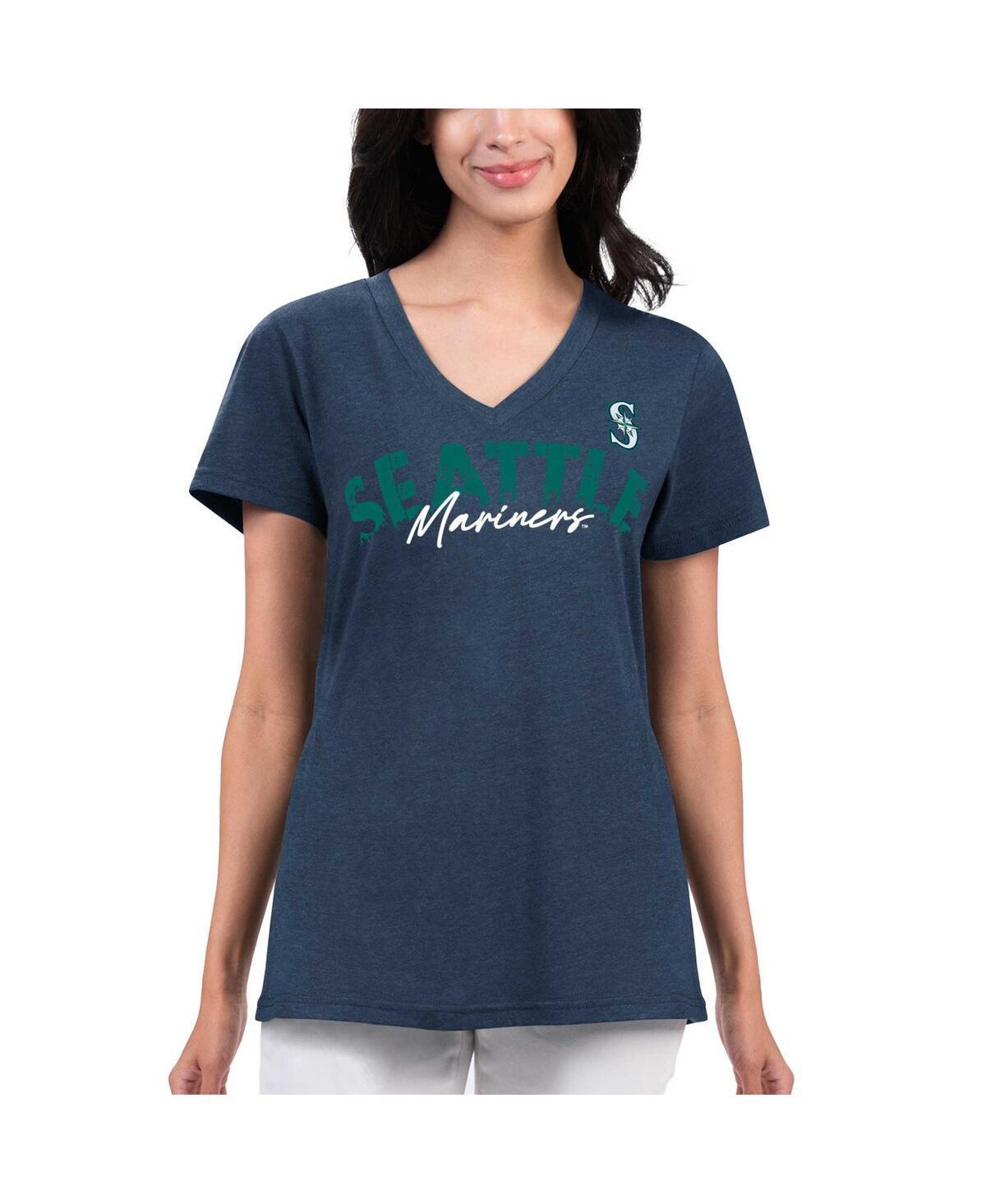 Womens G-III 4Her by Carl Banks Seattle Mariners Key Move V-Neck T-Shirt Blue Product Image