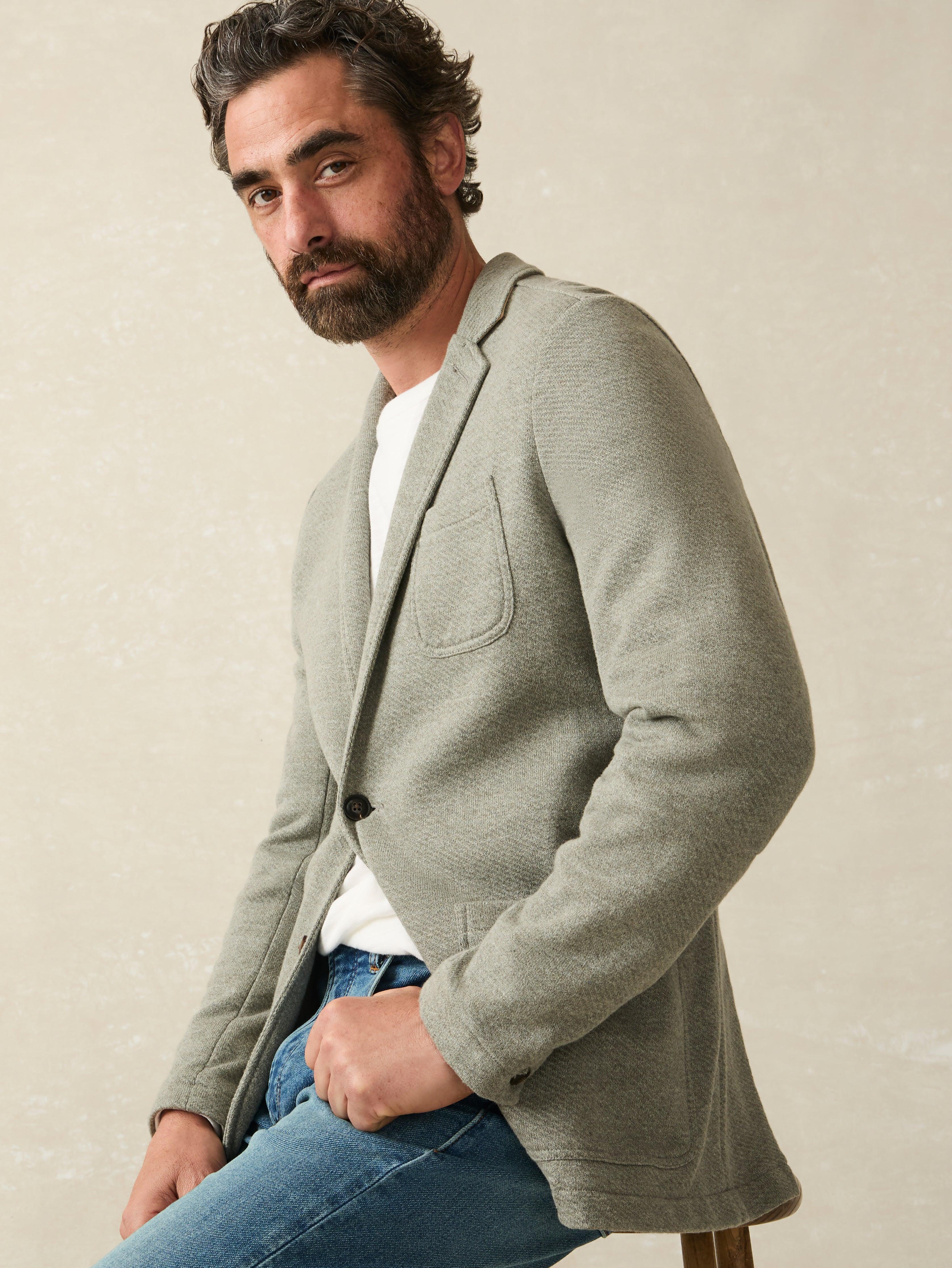 Inlet Knit Blazer (Tall) - Olive Brush Melange Male Product Image