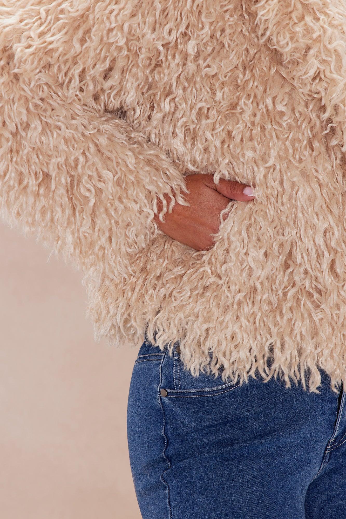 Tahoe Faux Fur Jacket - Cream Product Image