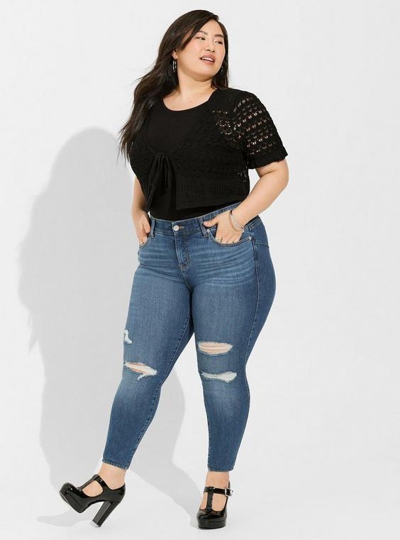 High-Rise Bombshell Skinny Stretch Jeans product image