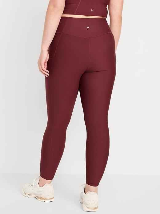 High-Waisted PowerSoft Ribbed Leggings Product Image