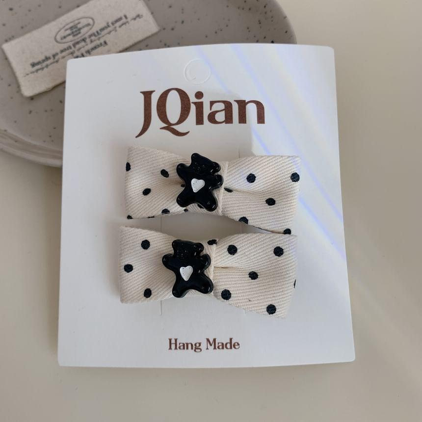 Set of 2: Dotted Hair Clip Product Image