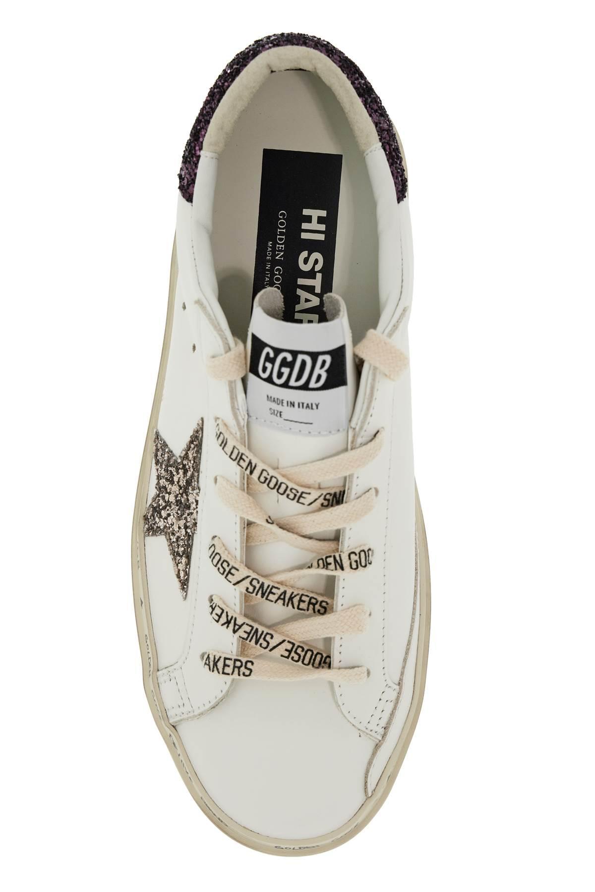 GOLDEN GOOSE Hi Star Glitter Woman Sneakers In Multicolor Product Image