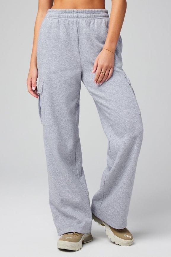 Cozy Fleece Wide Leg Cargo Sweatpant product image