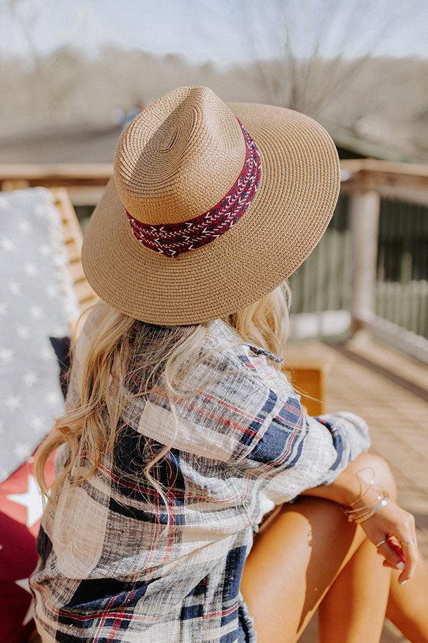 Prettiest Smile Raffia Fedora In Tan Product Image