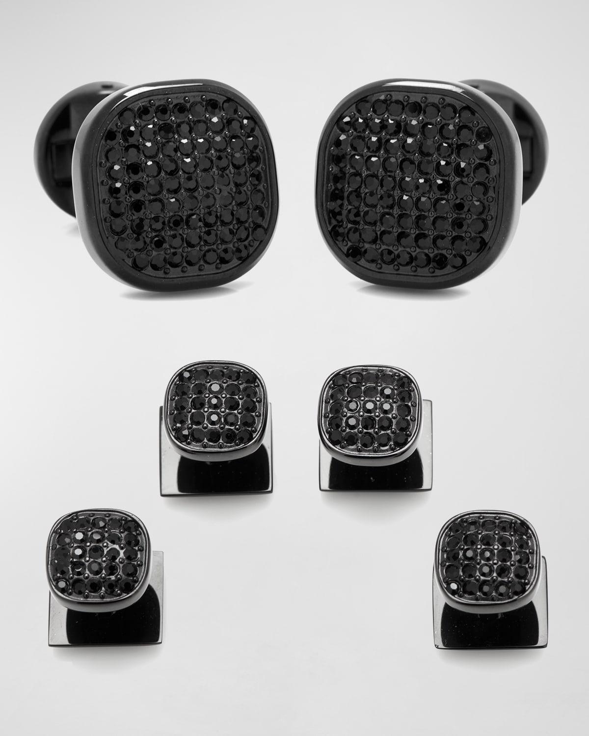 Pave Crystal Cuff Link Stud Set Product Image