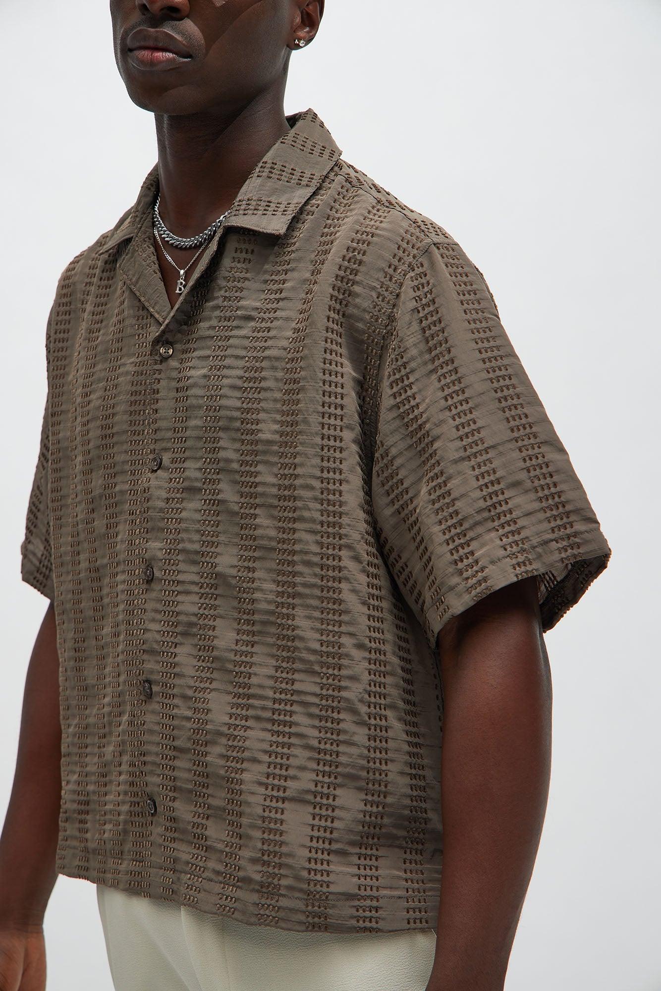 Runway Textured Shirt - Brown Product Image