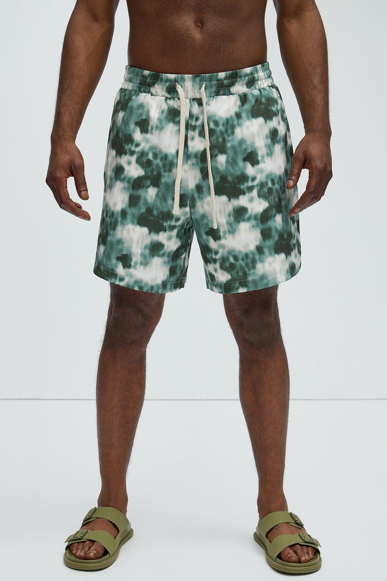 Danny Camouflage Warm Up Shorts - Green/combo Product Image