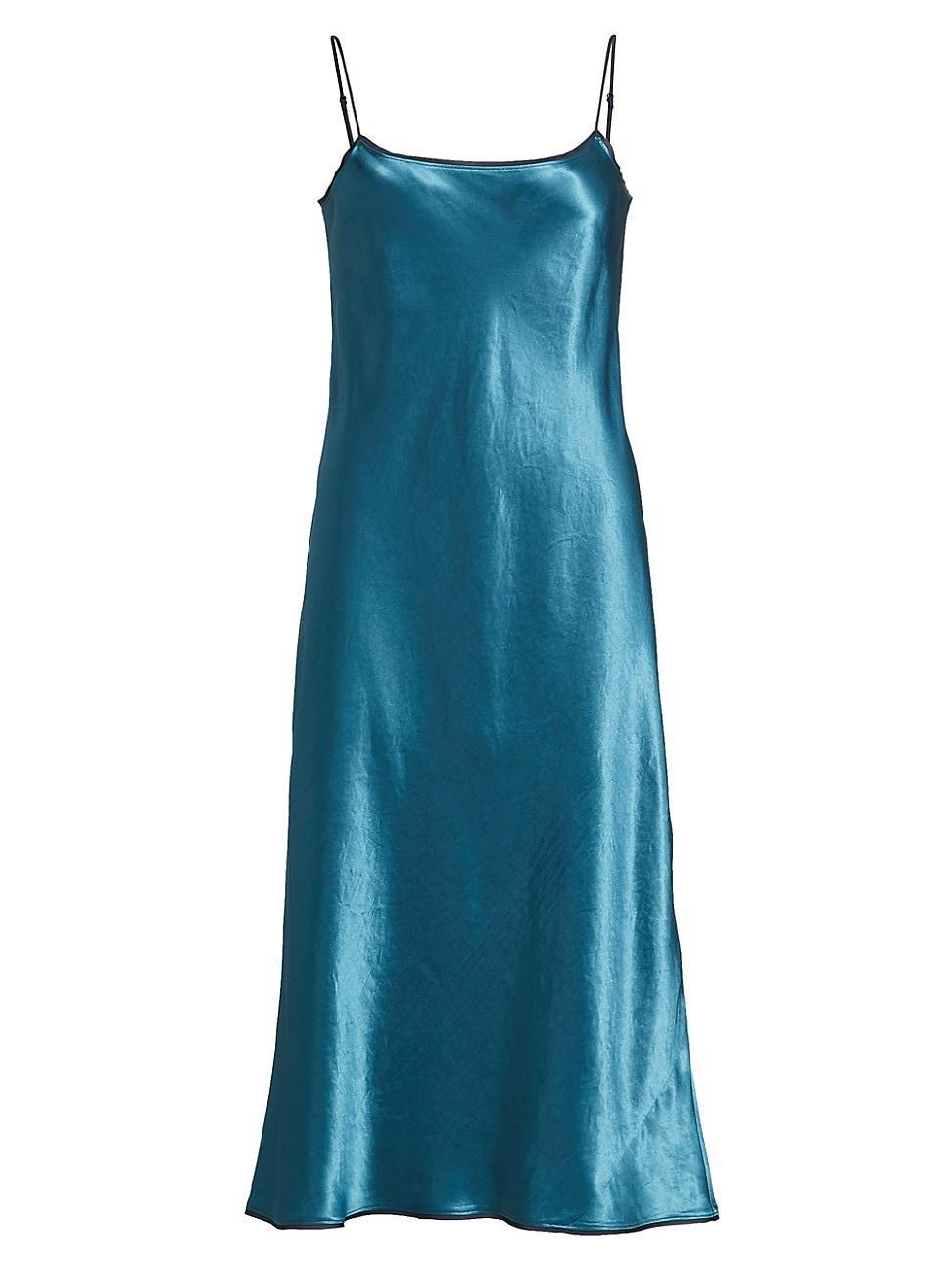 Womens Satin Slip Midi-Dress Product Image