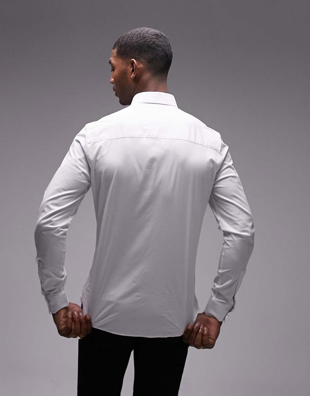 Topman long sleeve formal slim fit stretch shirt Product Image