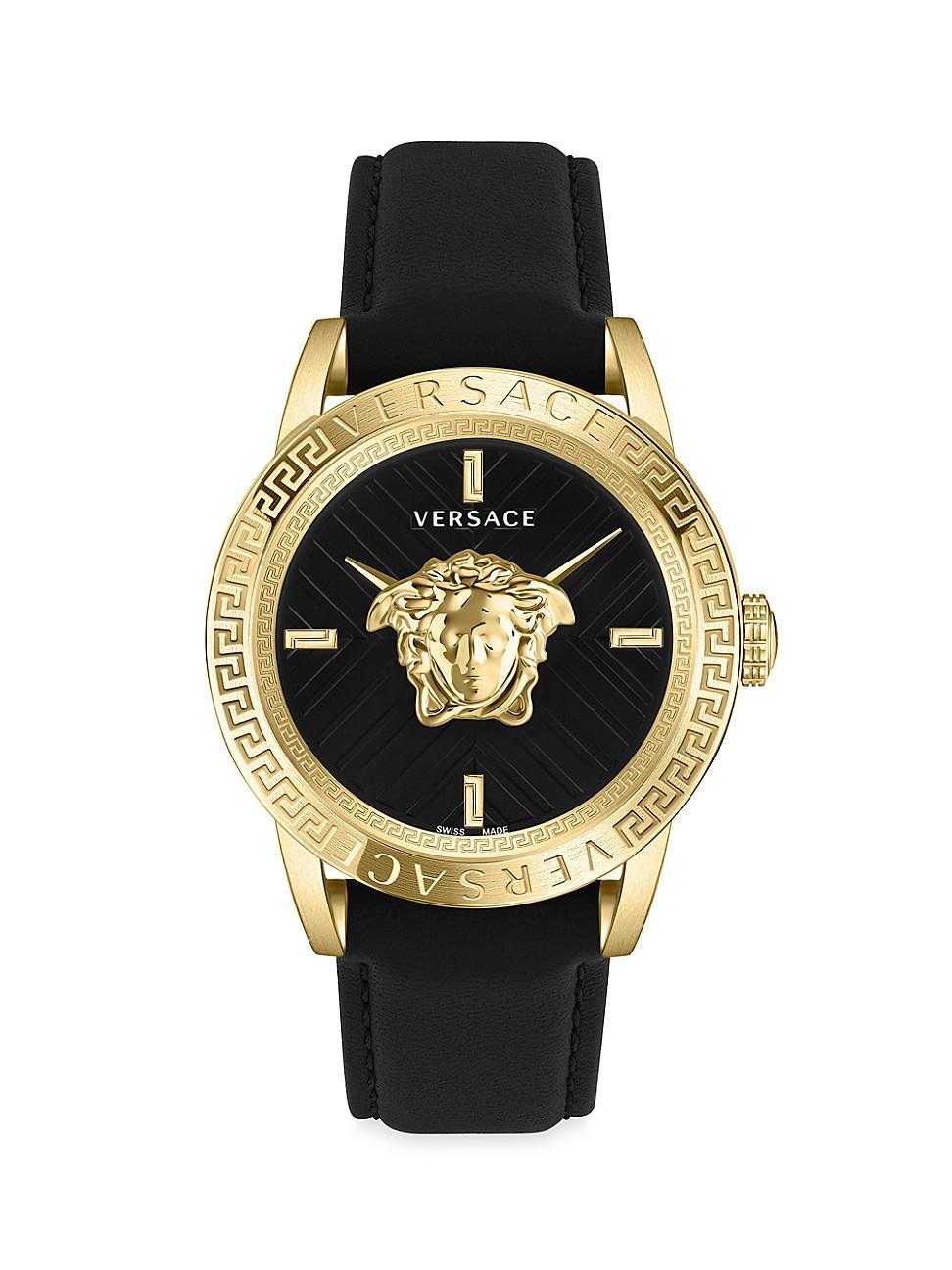 Versace Mens Swiss V-Code Two Tone Bracelet Watch 43mm Product Image