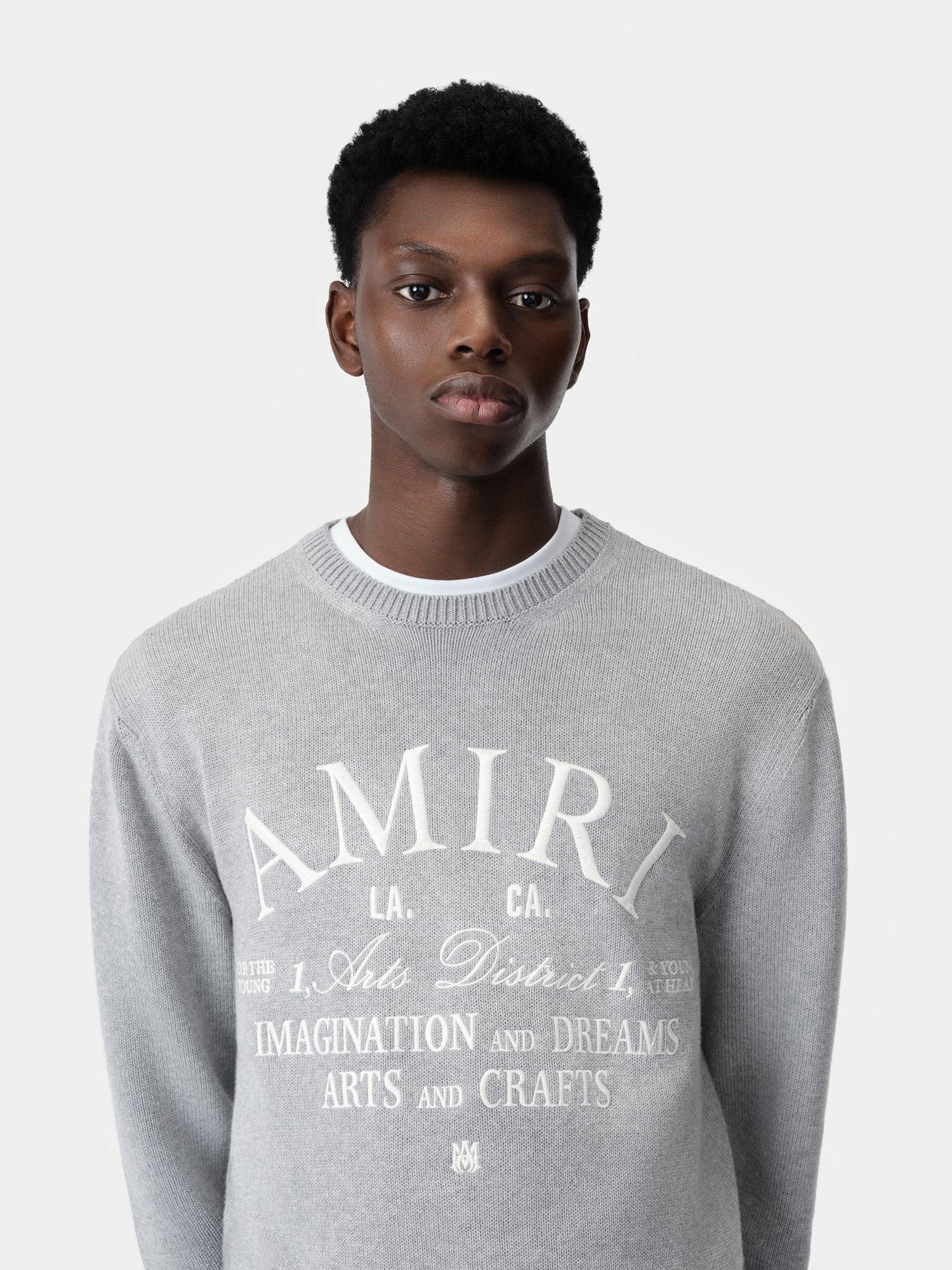 AMIRI ARTS DISTRICT CREW - Grey Male Product Image