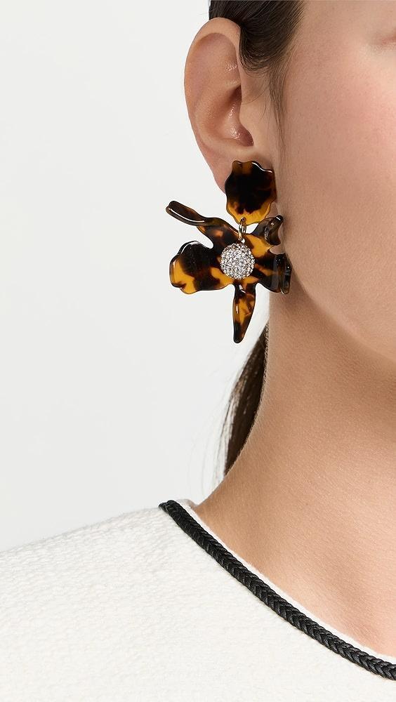 Lele Sadoughi Small Crystal Lily Earrings | Shopbop Product Image