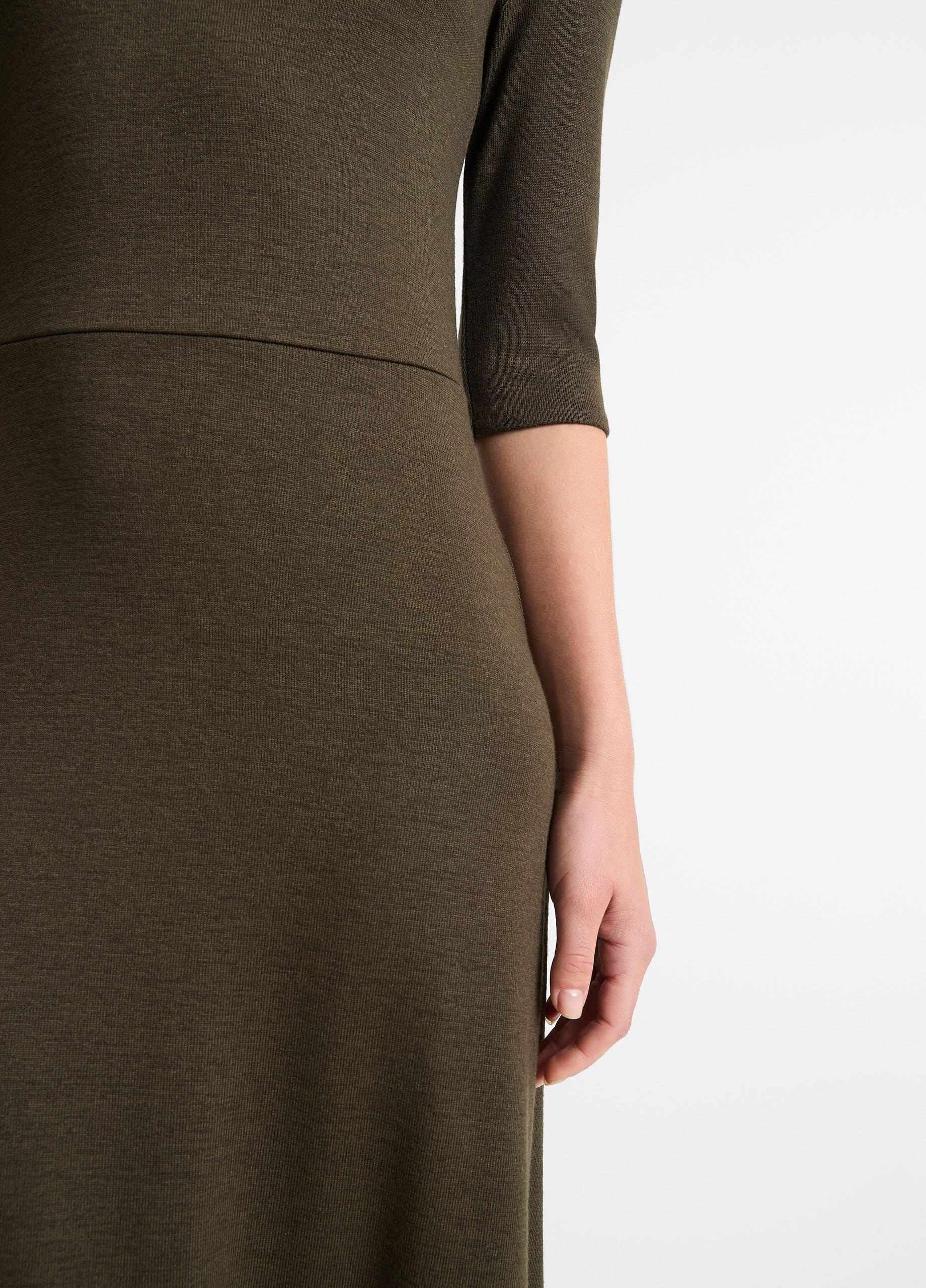 Elbow-Sleeve Turtleneck Dress Product Image