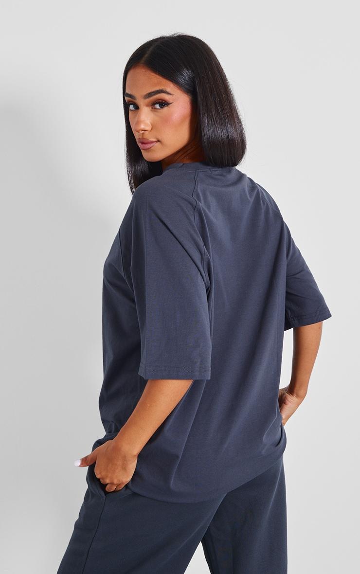  Petite Charcoal Oversized T-shirt Product Image