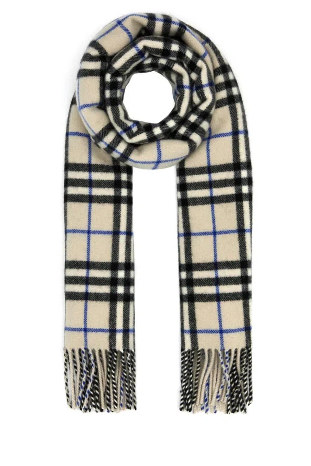 BURBERRY Embroidered Cashmere Scarf In Multicolor Product Image