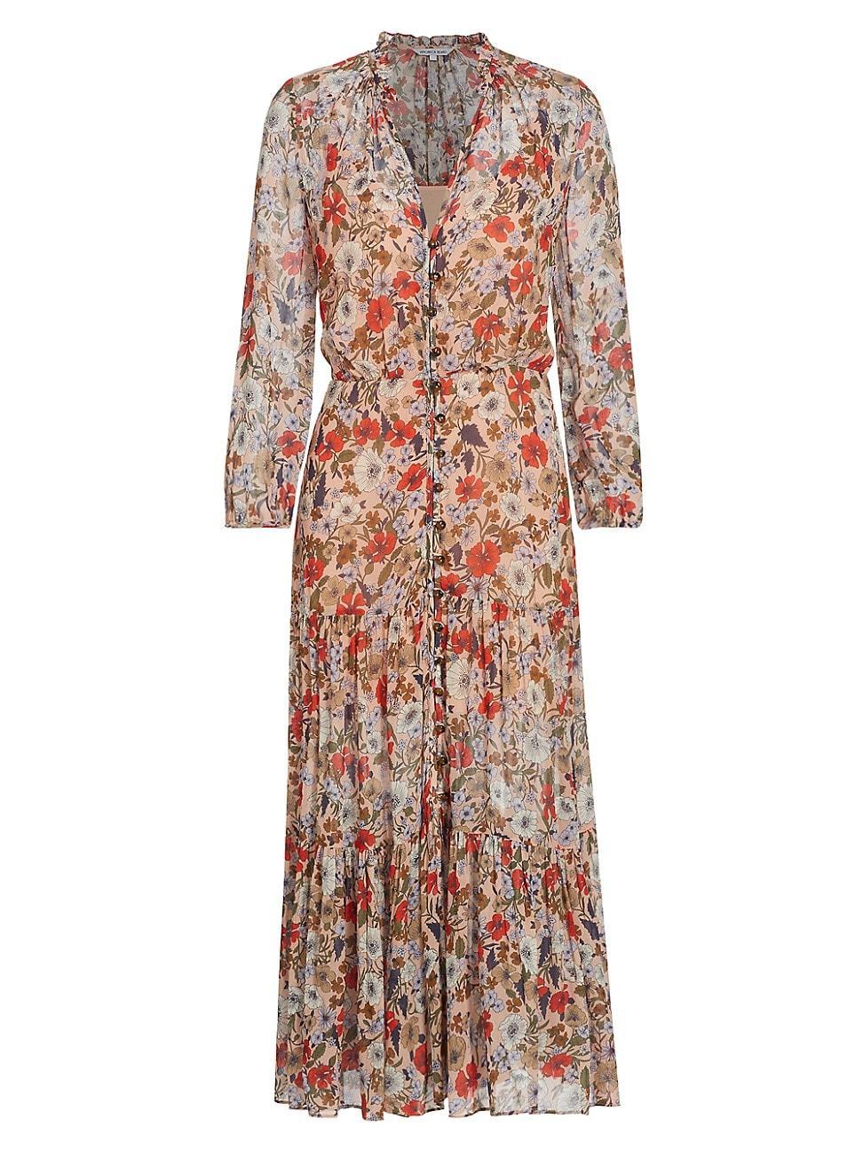 Veronica Beard Zovich Floral Midi Dress Product Image