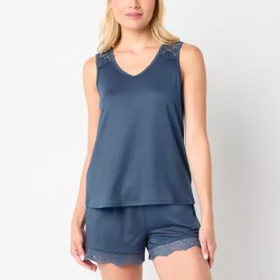 Ambrielle Womens Sleeveless V Neck Pajama Top Product Image