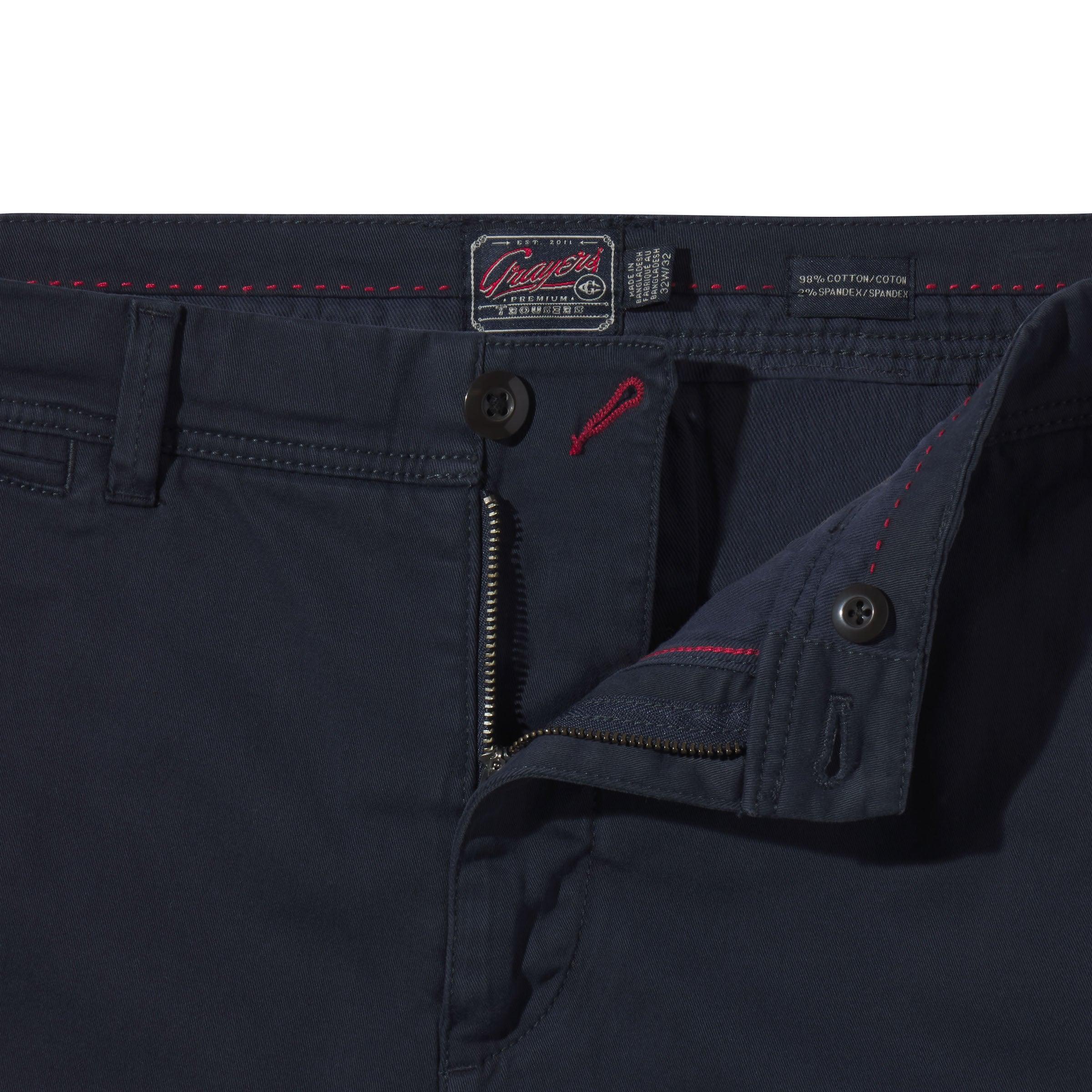 Precision Stretch Classic Fit Chino - Graphite Blue Product Image