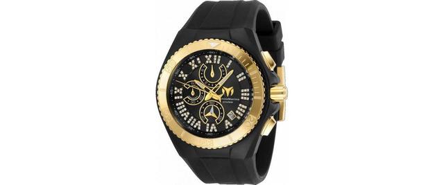 TechnoMarine Mens Tm-119016 Cruise Quartz 3 Hand Gold, Black Dial Watch - White Product Image