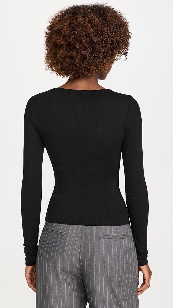 St. Agni Cotton Soft Rib Long Sleeve Top | Shopbop Product Image